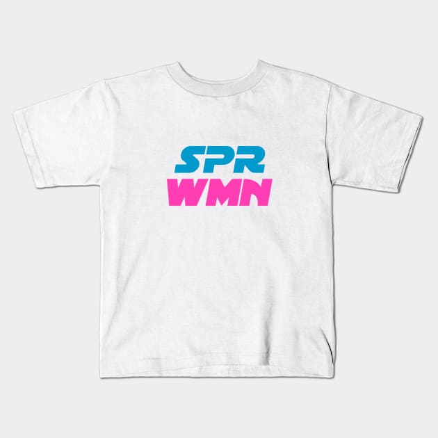 SPR WMN Kids T-Shirt by Utopic Slaps